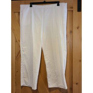 New! Alfred Dunner Pants 22 Porp short White Anchor's Away Classic Fit 44x27"